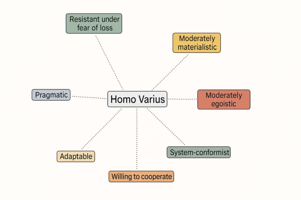 Homo Varius: a human with many characteristics.